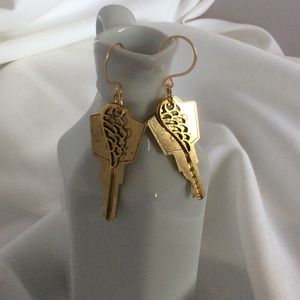 Handmade Wing and Key Earrings ❗️ON SALE ❗️